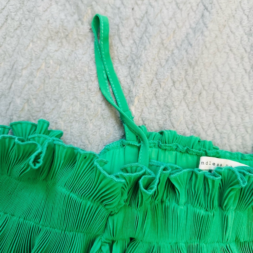 Endless Rose Green Ruffled Top - Picture 4 of 6